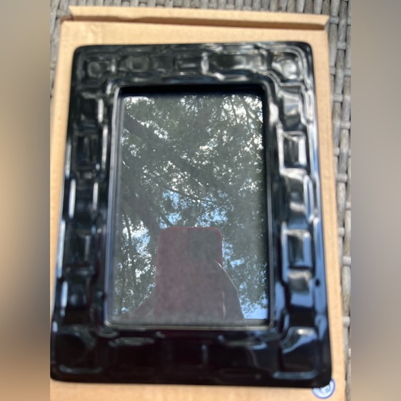 Longaberger Woven Traditions Ebony Pottery Picture Frame 4x6 - Picture 2 of 3